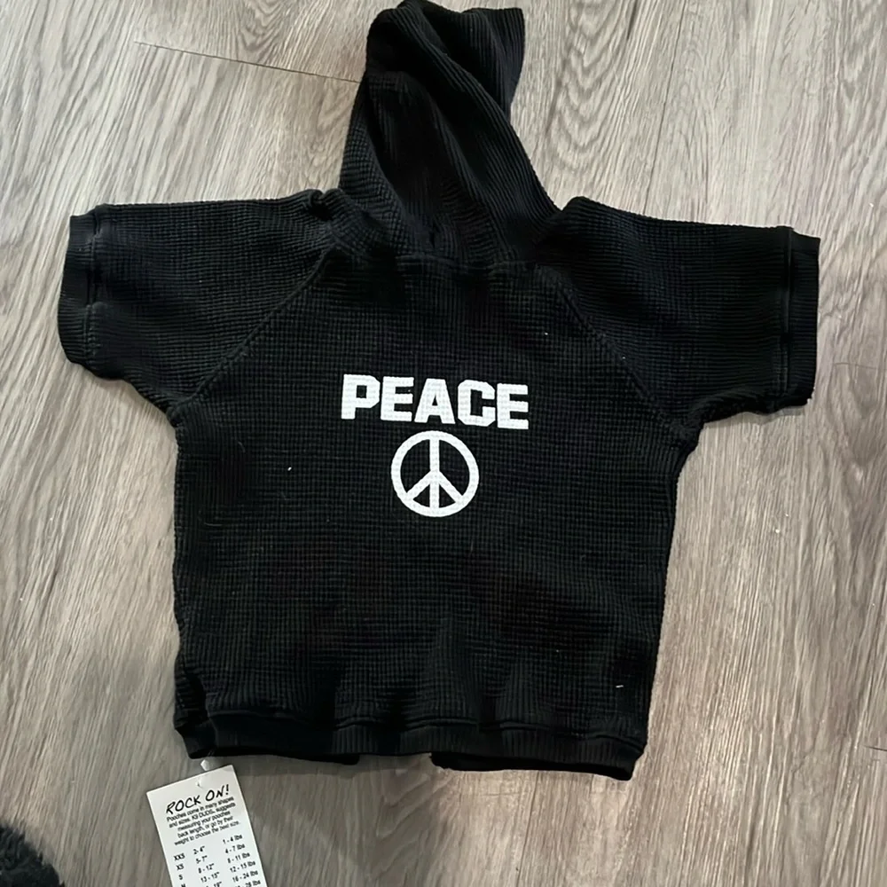 Peace thermal hoodie in black 💙